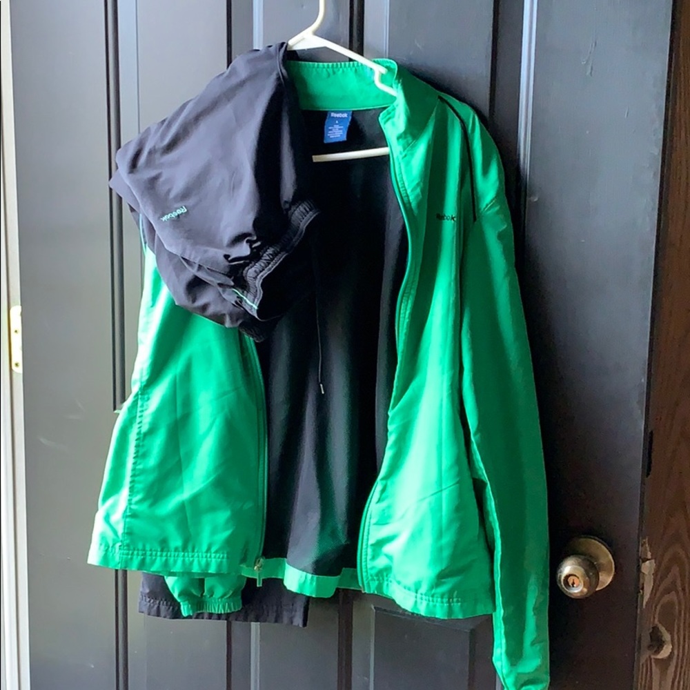 Emerald green track suit